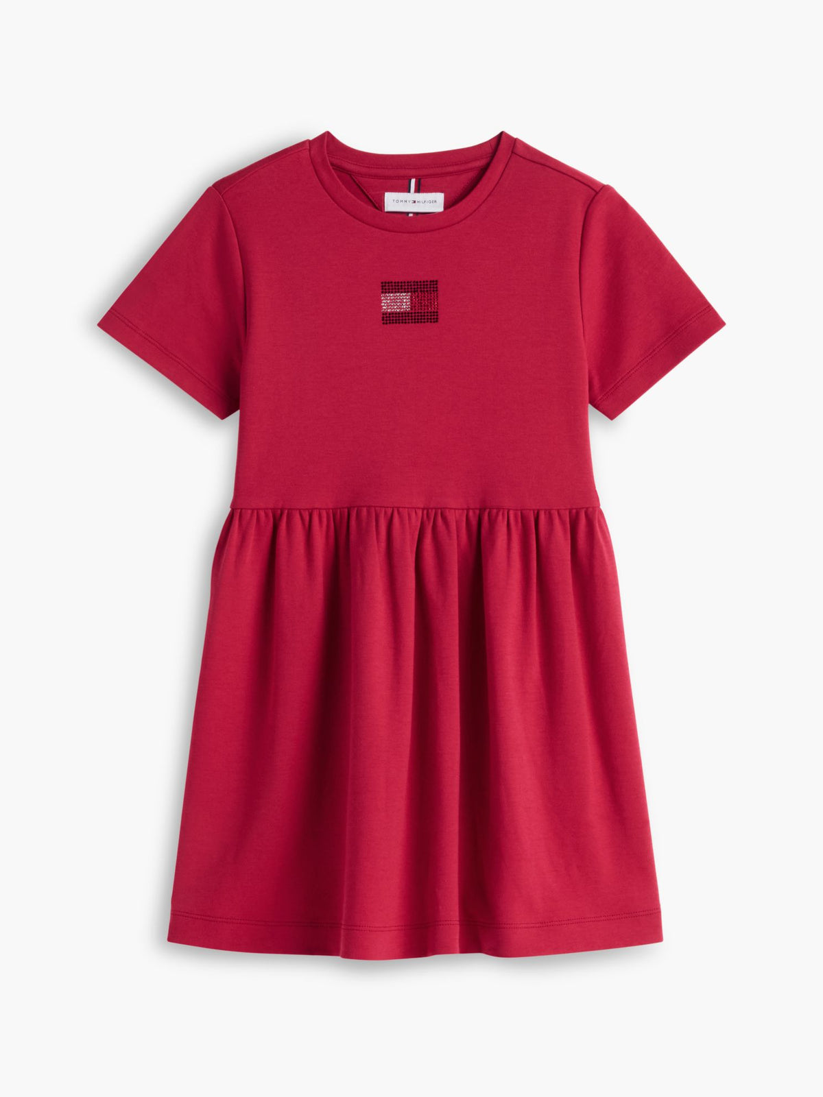 Tommy Hilfiger Kids' Rhinestone Flag Interlock Dress