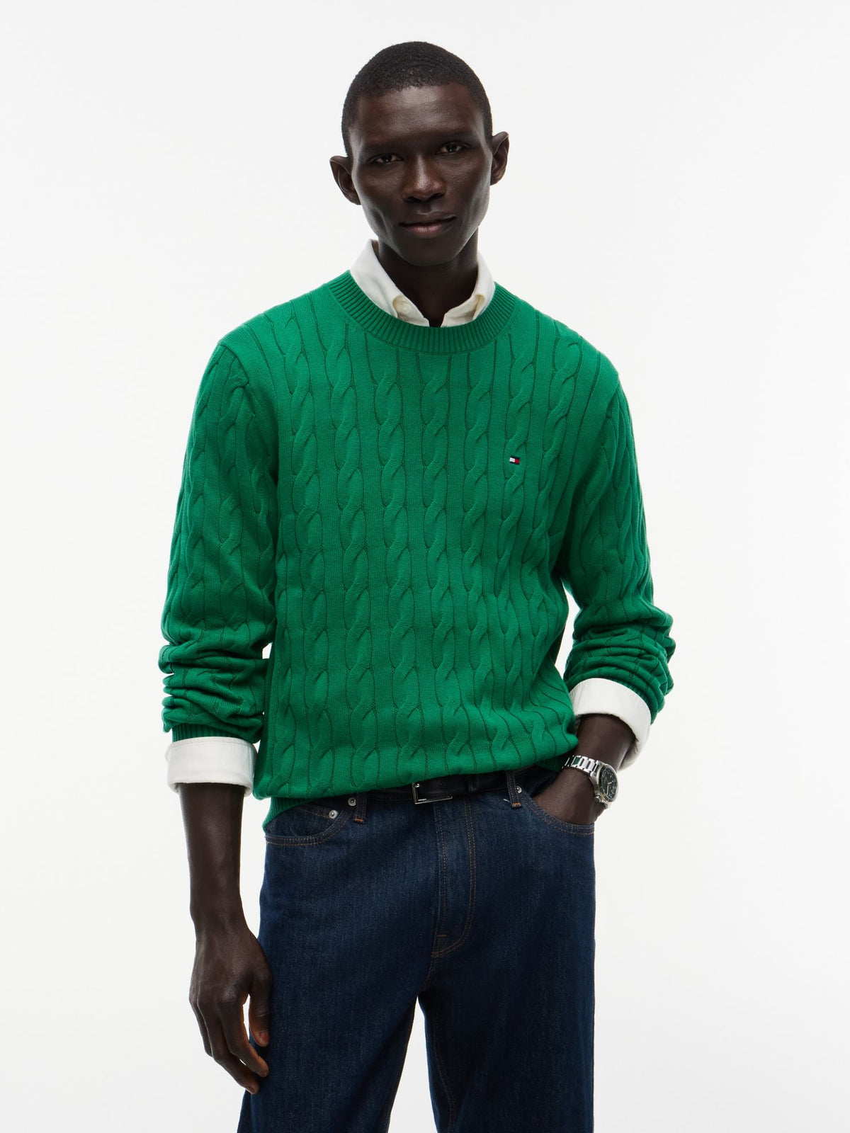 Tommy Hilfiger Cable Knit Crewneck Sweater