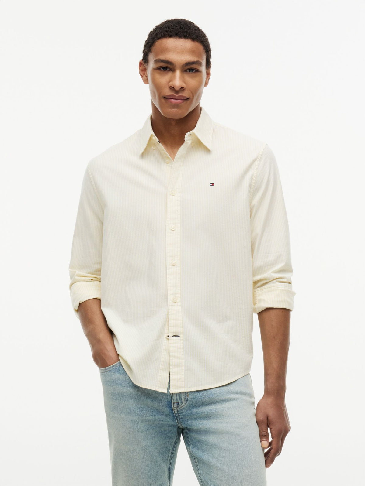 Tommy Hilfiger Regular Fit Stripe Stretch Oxford Shirt