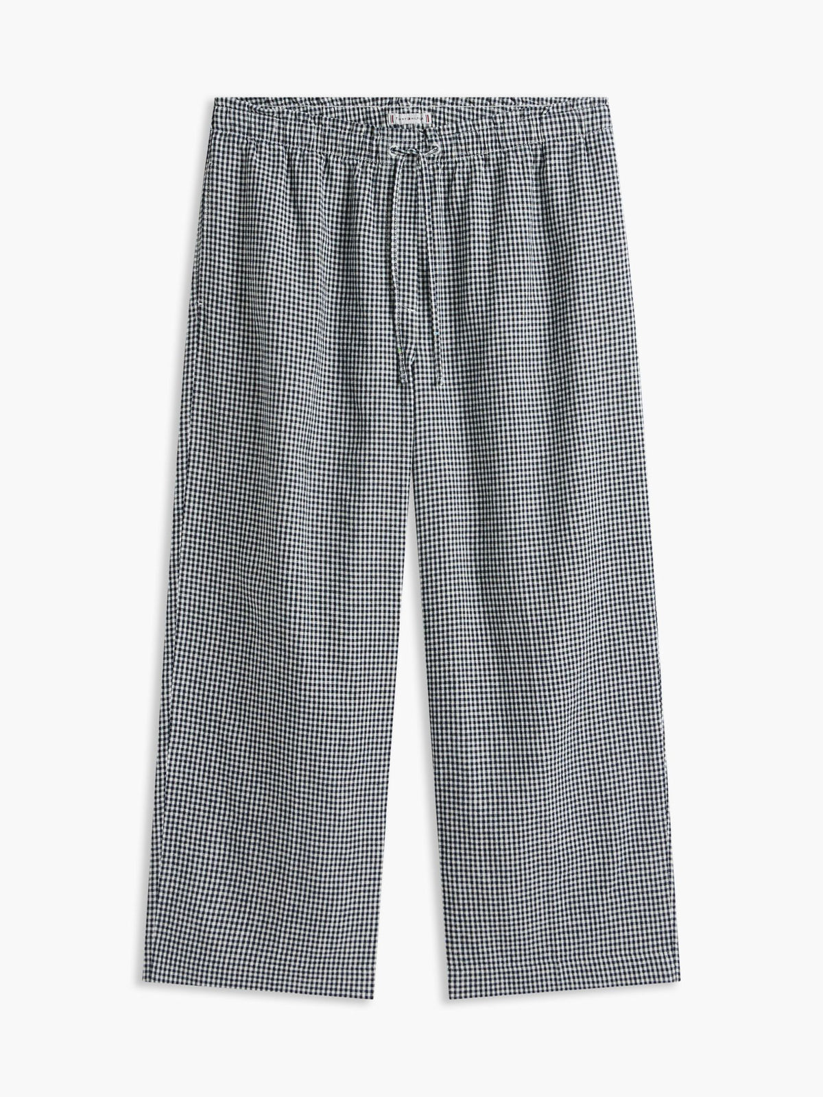 Tommy Hilfiger Gingham Linen-Blend Pull-On Pant