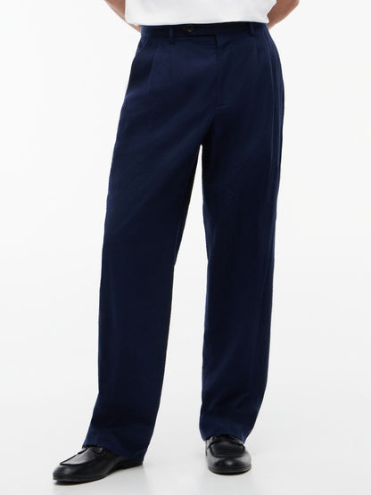 Tommy Hilfiger Relaxed Light Wool-Blend Seersucker Pant