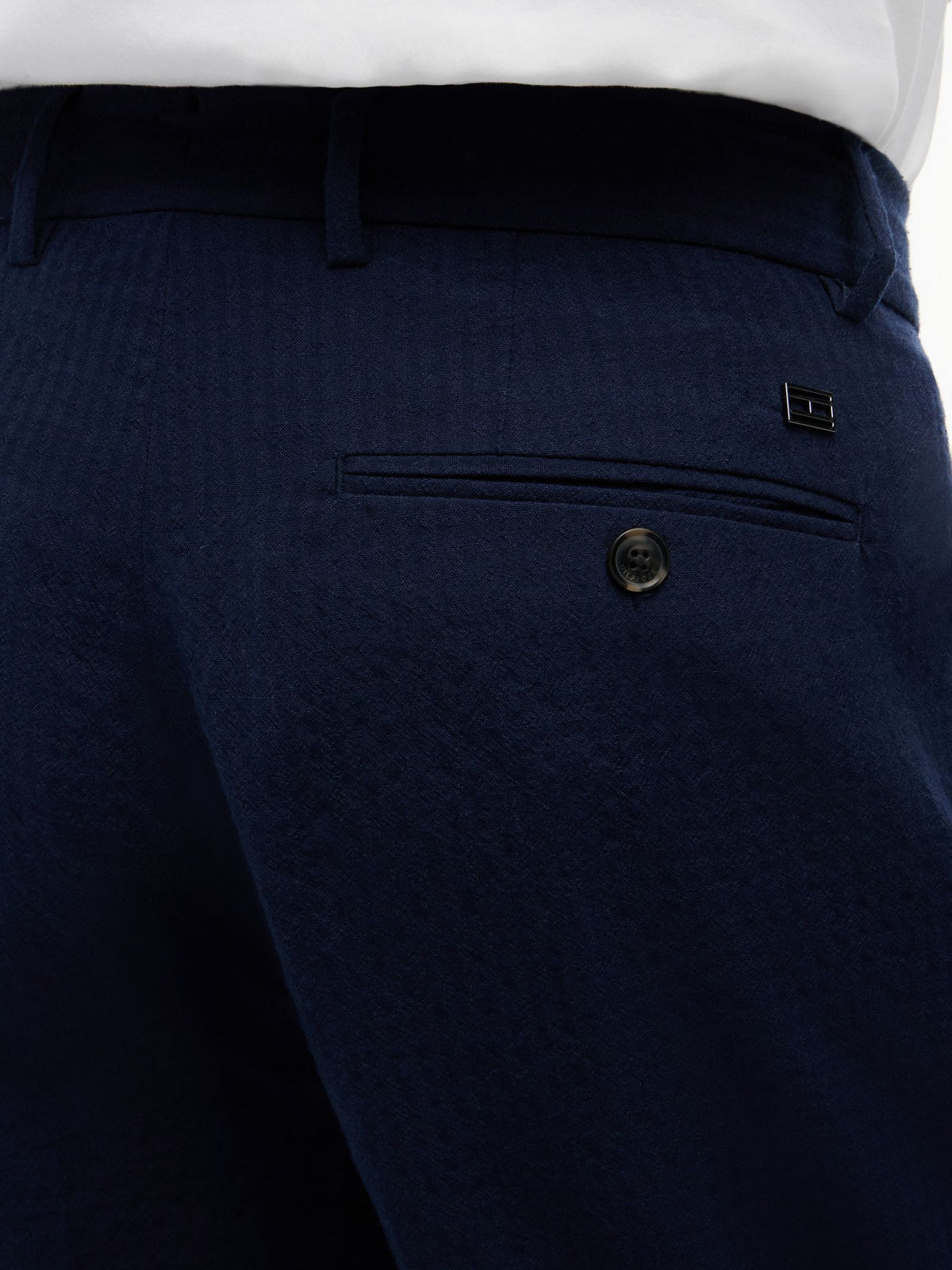 Tommy Hilfiger Relaxed Light Wool-Blend Seersucker Pant