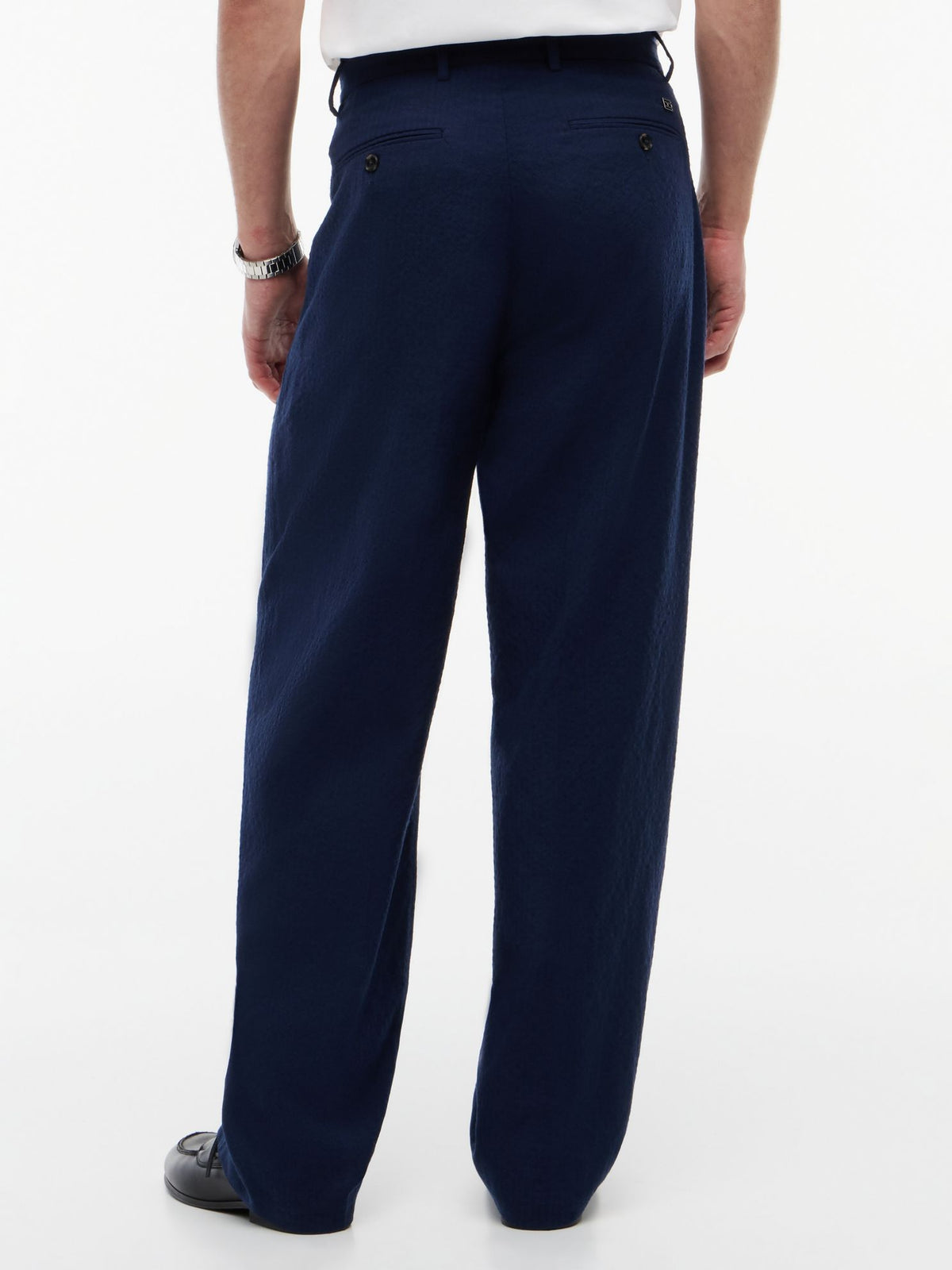 Tommy Hilfiger Relaxed Light Wool-Blend Seersucker Pant