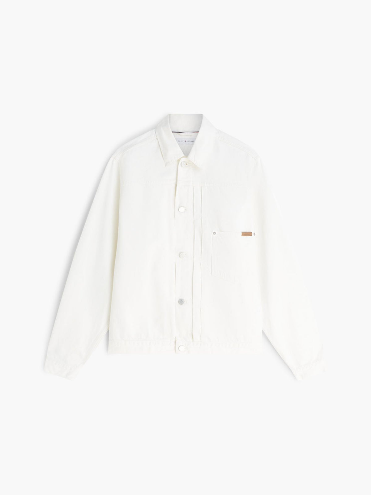 Tommy Hilfiger Garment-Dyed Pleated Denim Jacket