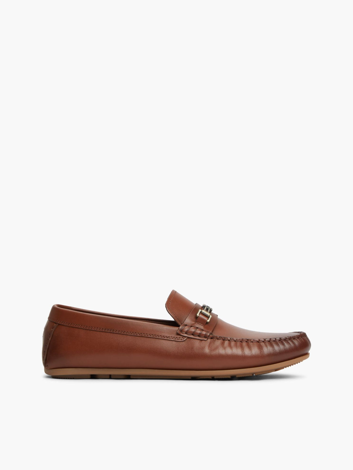Tommy Hilfiger Flag Hardware Leather Driving Loafer