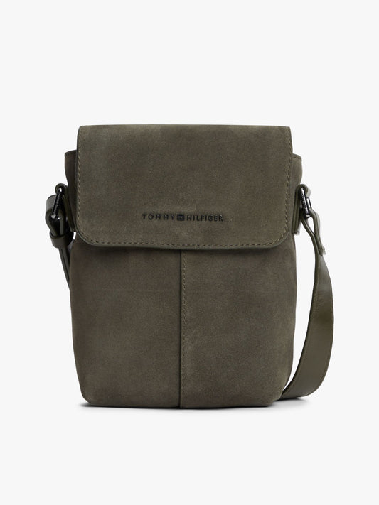 Tommy Hilfiger Suede Flap Crossbody Bag