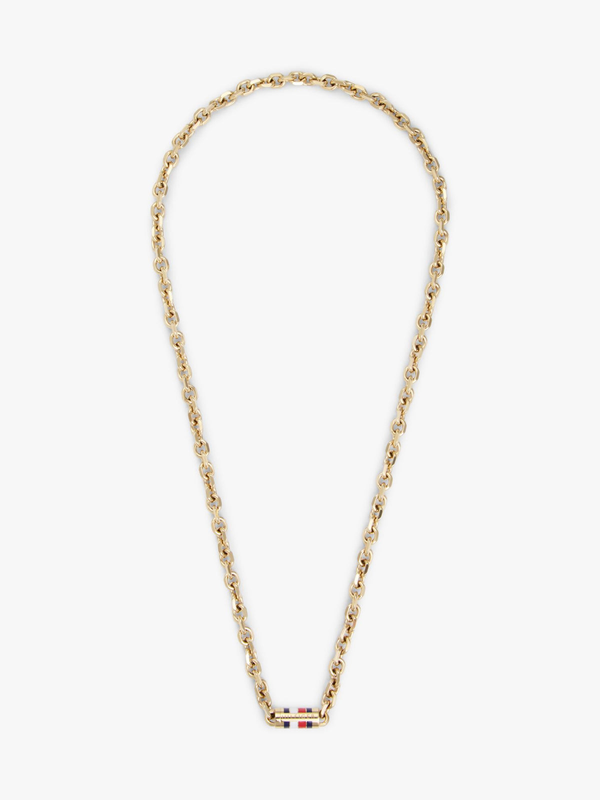 Tommy Hilfiger Signature Stripe Chain Link Necklace