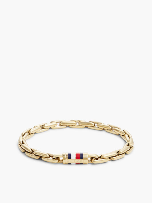 Tommy Hilfiger 8mm Signature Stripe Chain Bracelet