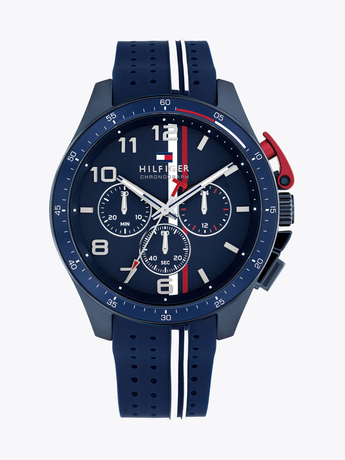 Tommy Hilfiger 46MM Sport Watch with Silicone Strap