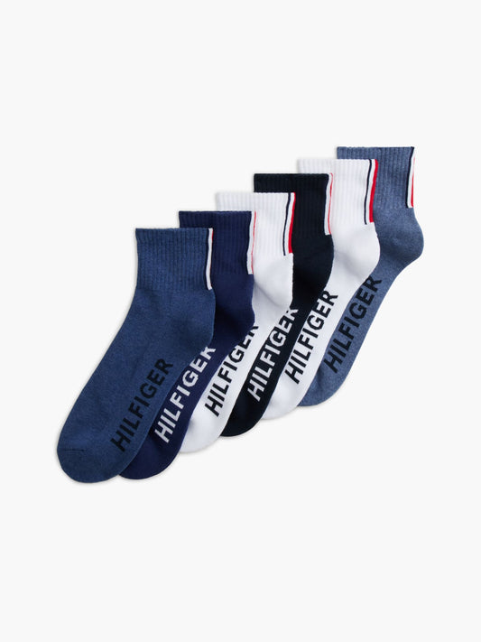 Tommy Hilfiger Signature Stripe Quarter-Top Sock 6-Pack