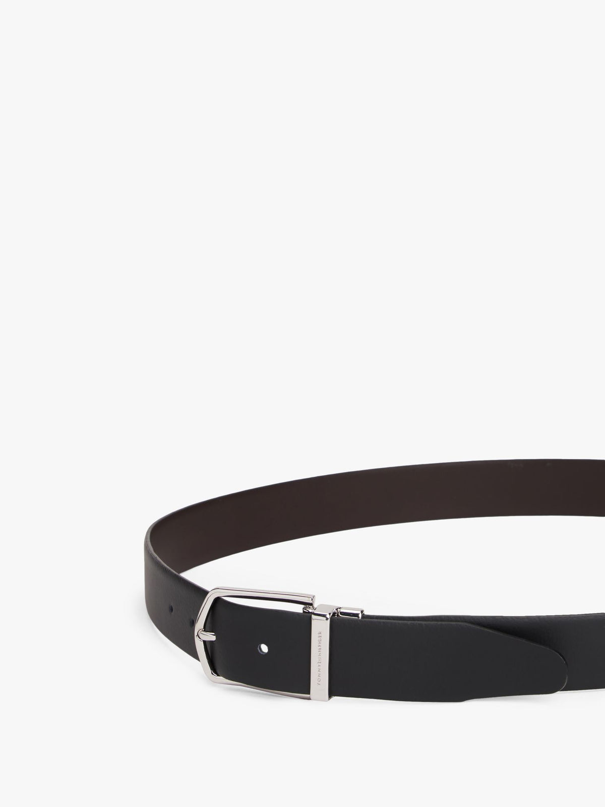 Tommy Hilfiger Round Buckle Reversible Leather Belt