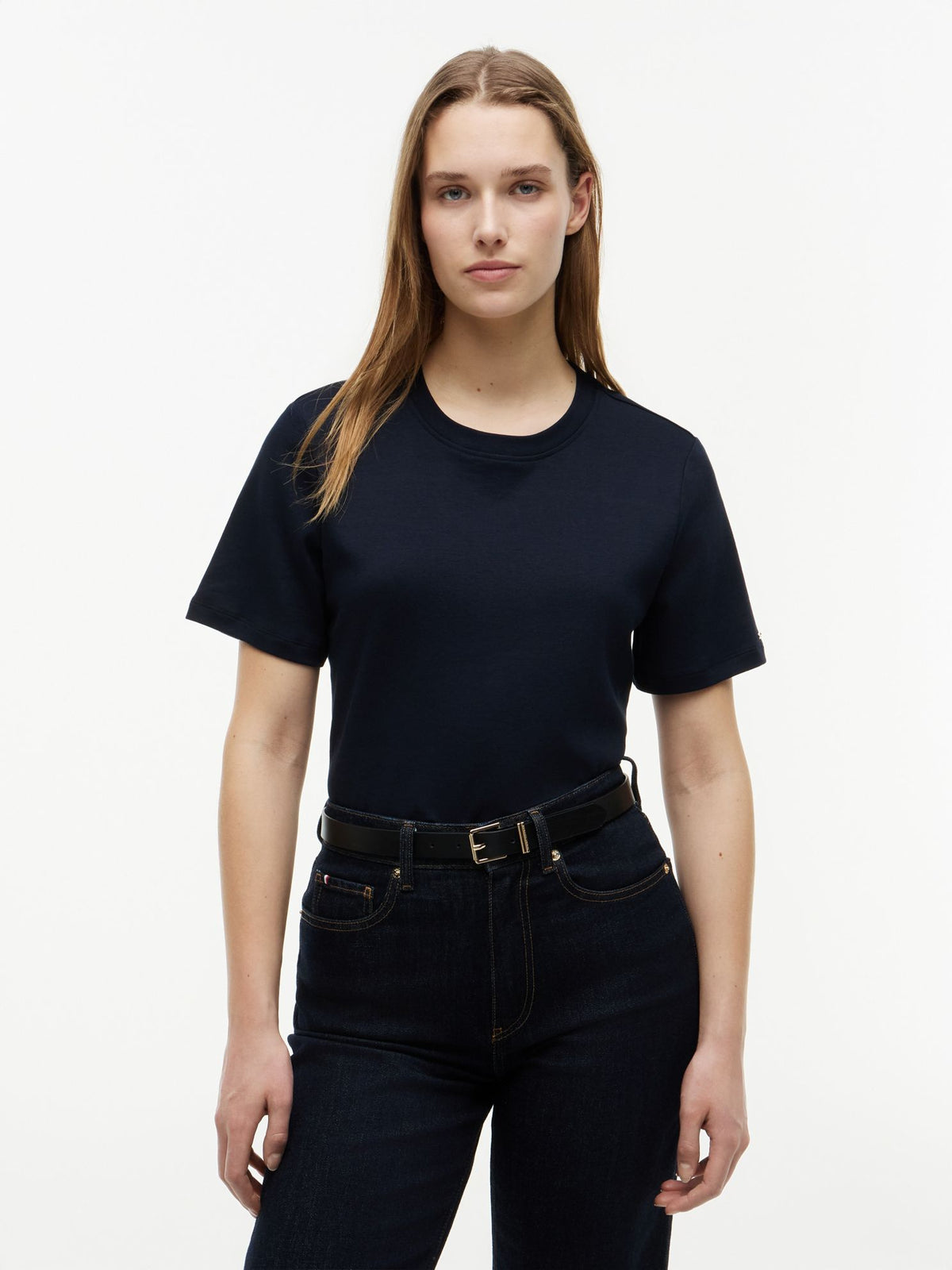 Tommy Hilfiger Mixed-Media Cotton Interlock T-Shirt