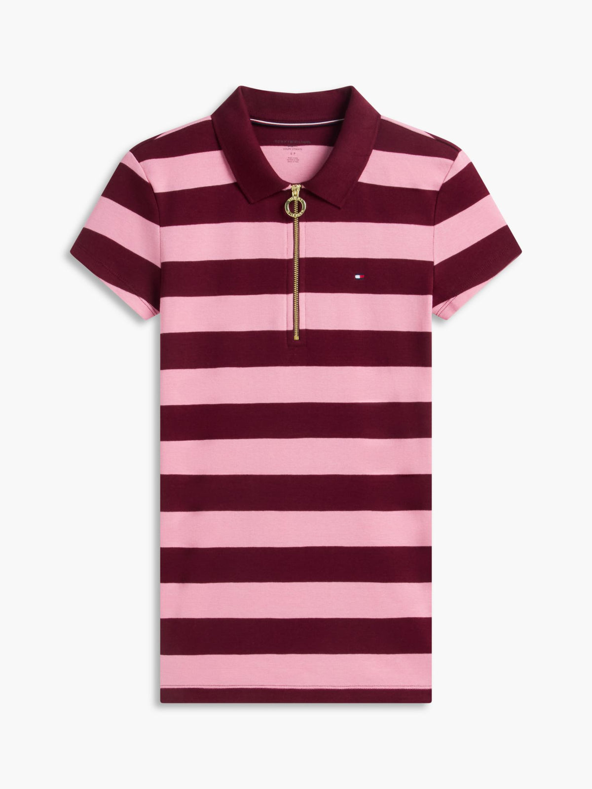 Tommy Hilfiger Slim Fit Rugby Striped Zip Polo