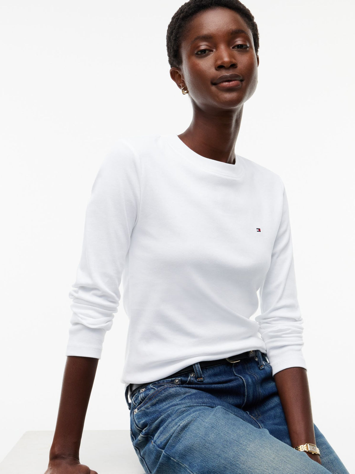 Tommy Hilfiger Long-Sleeve Crewneck Favorite T-Shirt