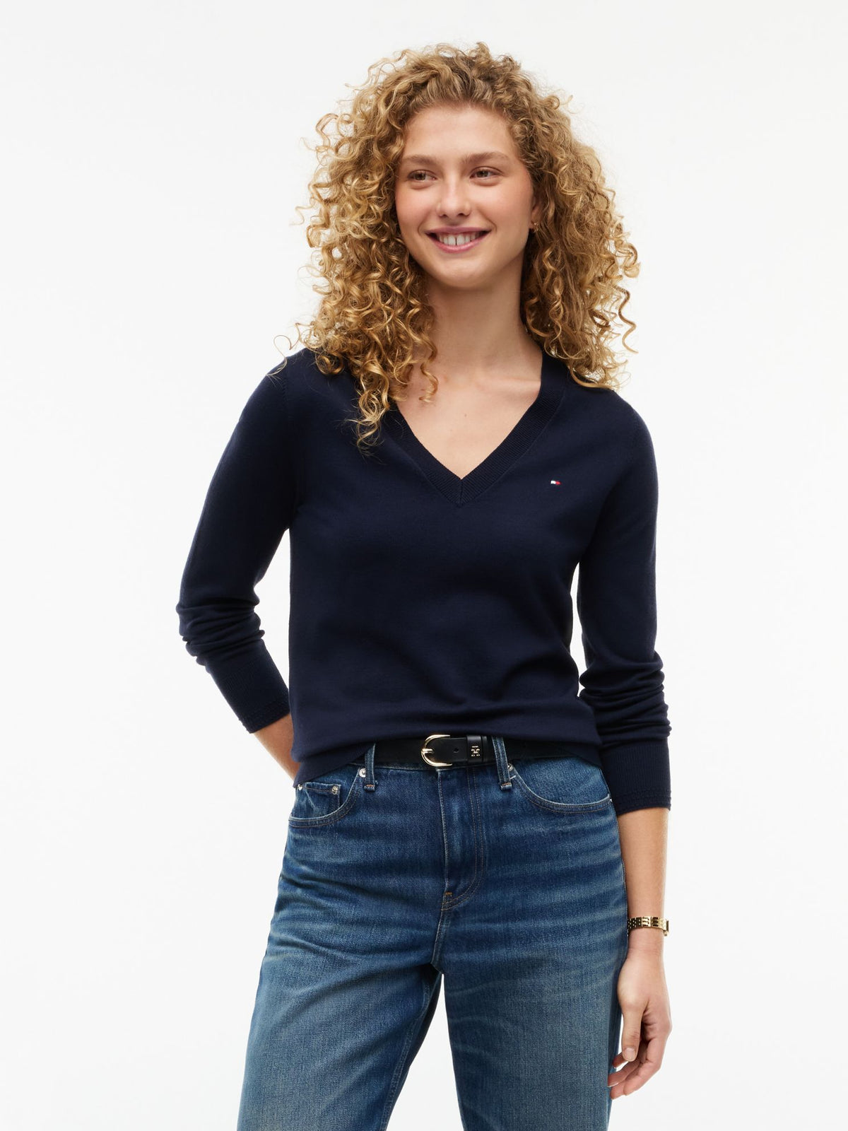 Tommy Hilfiger Viscose-Blend V-Neck Sweater