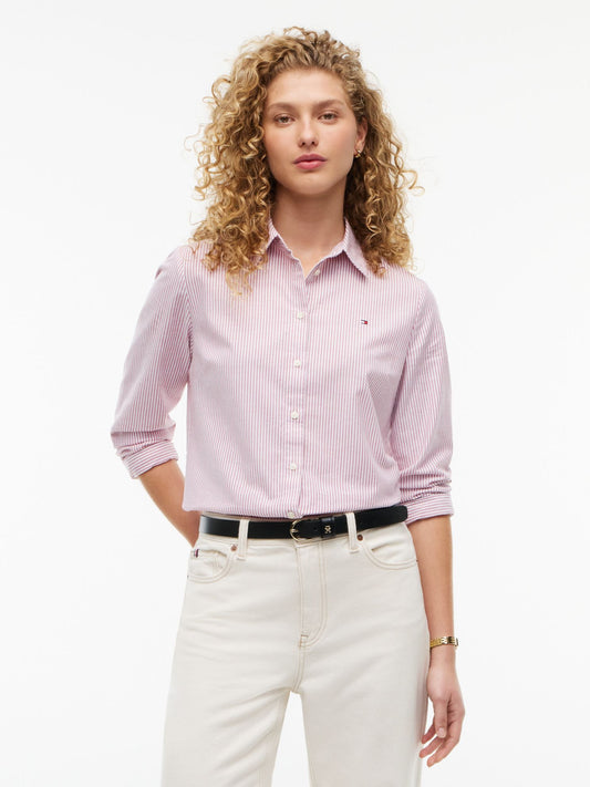 Tommy Hilfiger Regular Fit Striped Stretch Oxford Shirt