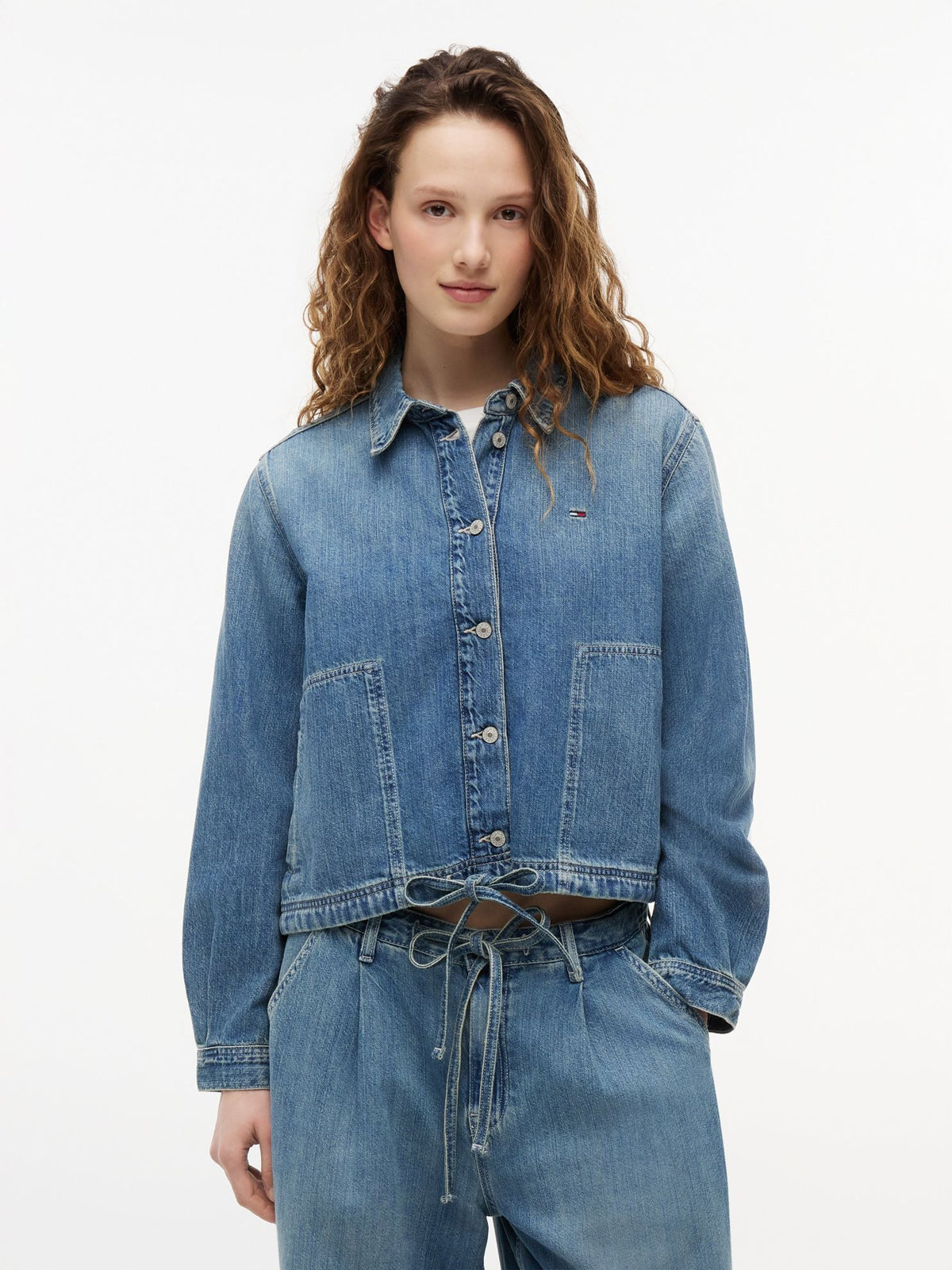 Tommy Hilfiger Tommy Jeans Tie-Hem Denim Chore Jacket