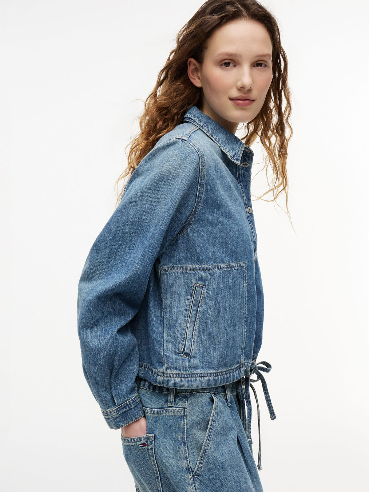 Tommy Hilfiger Tommy Jeans Tie-Hem Denim Chore Jacket