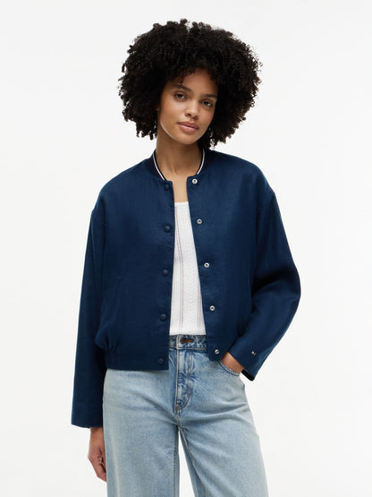 Tommy Hilfiger Linen Bomber Jacket