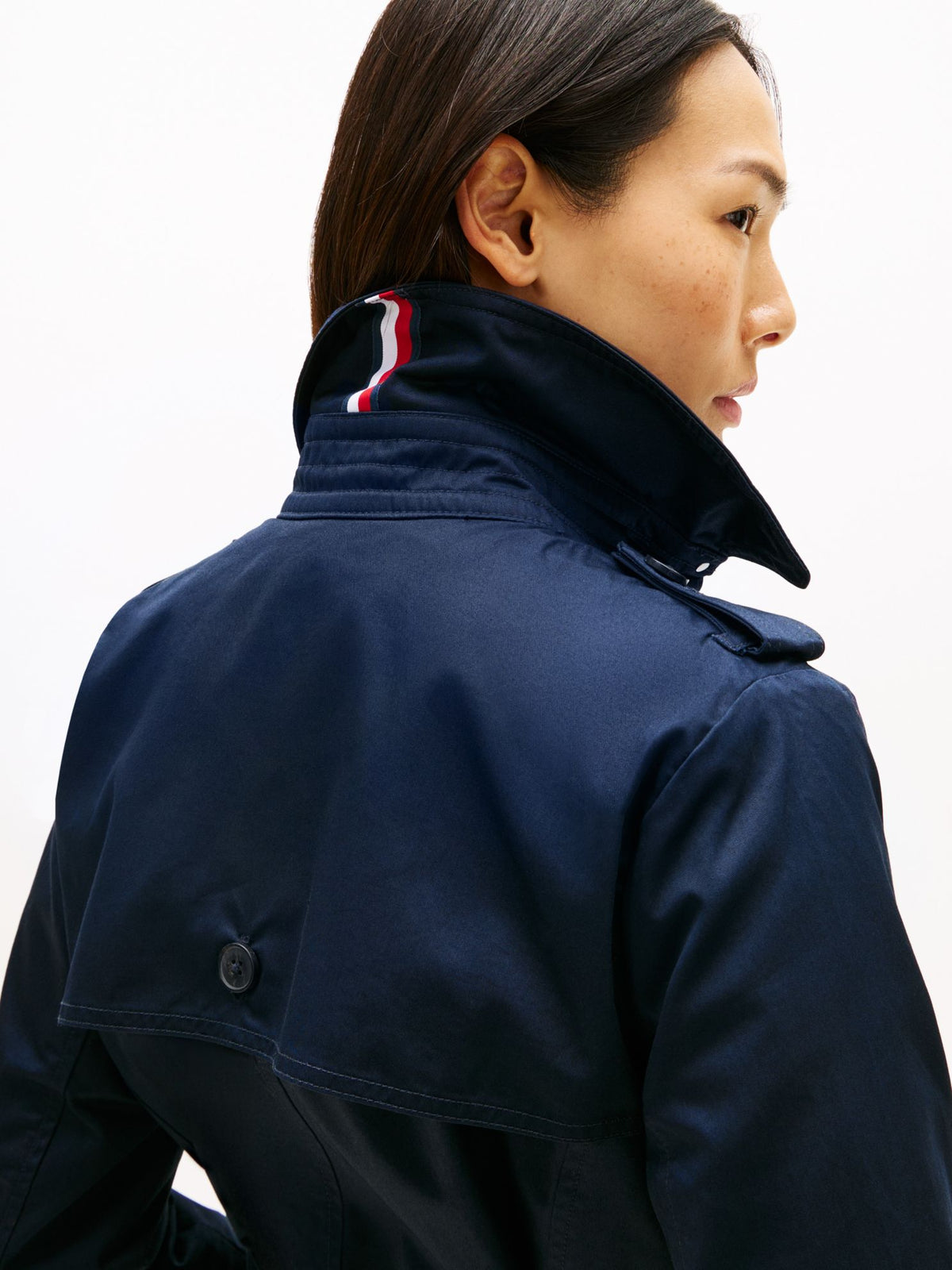 Tommy Hilfiger Double-Breasted Belted Trench Coat