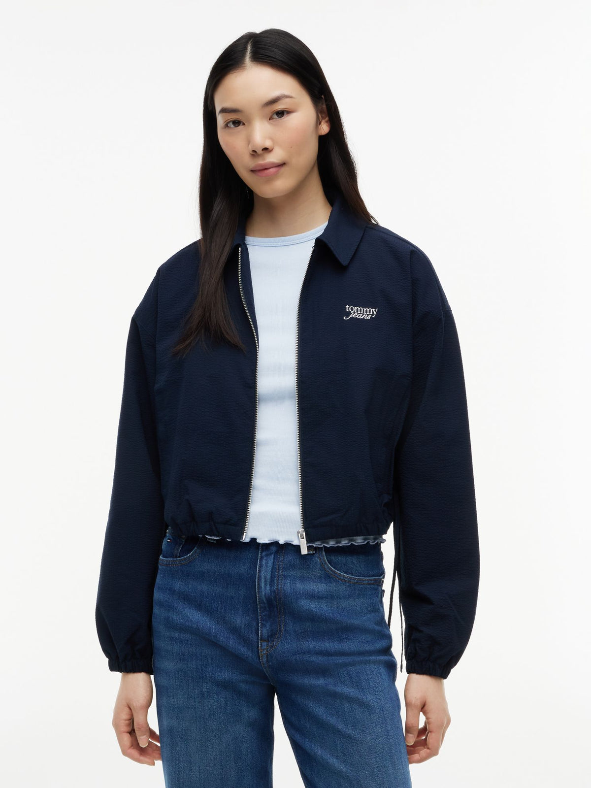 Tommy Hilfiger Tommy Jeans Seersucker Zip Jacket