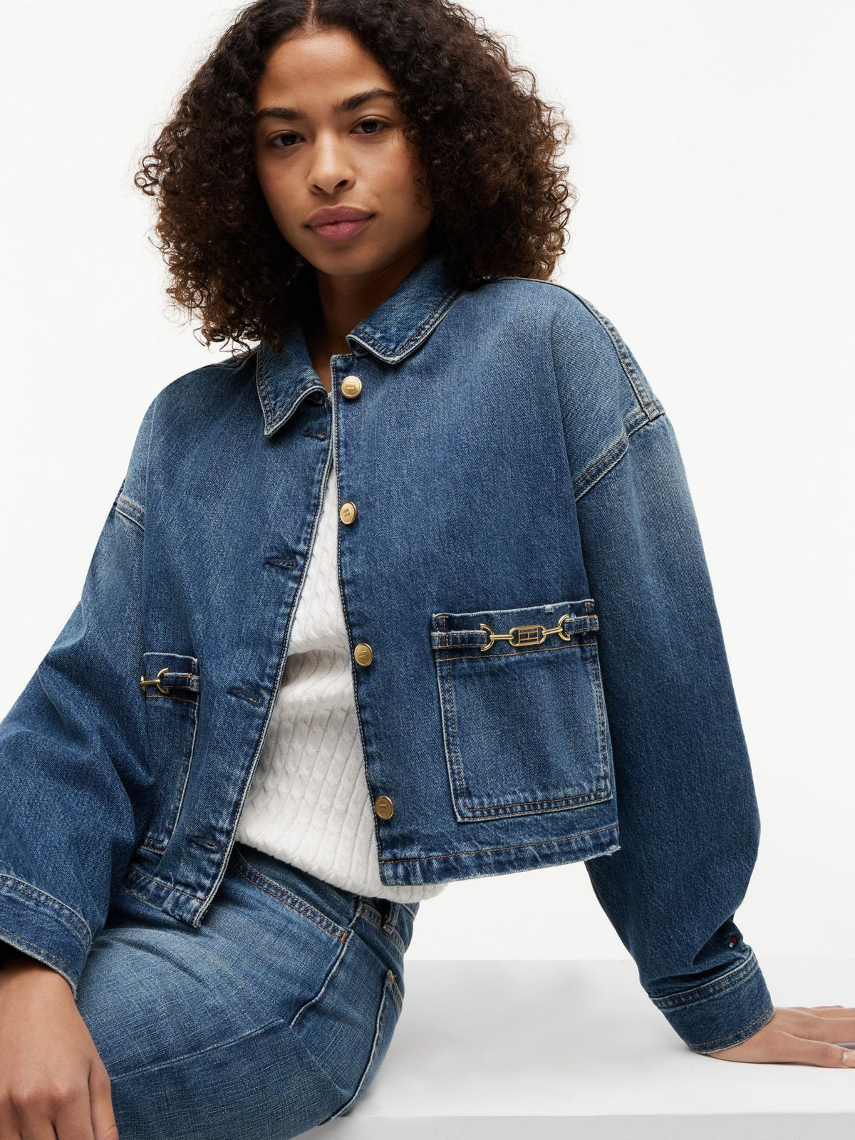 Tommy Hilfiger Cropped Denim Jacket