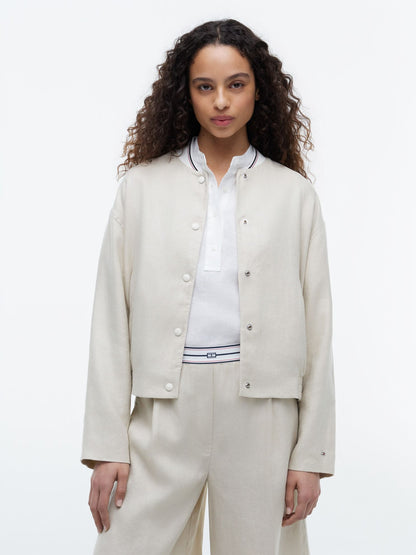 Tommy Hilfiger Linen Bomber Jacket
