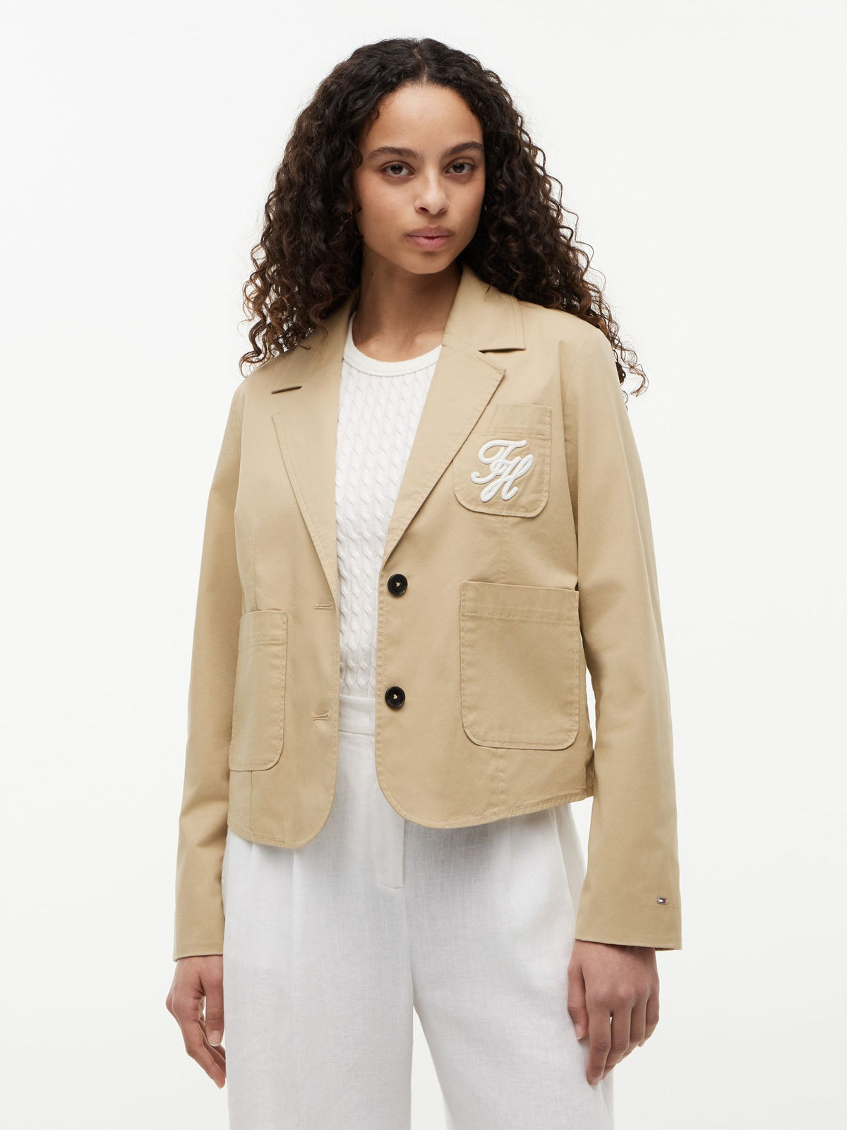 Tommy Hilfiger Script Monogram Stretch Twill Blazer
