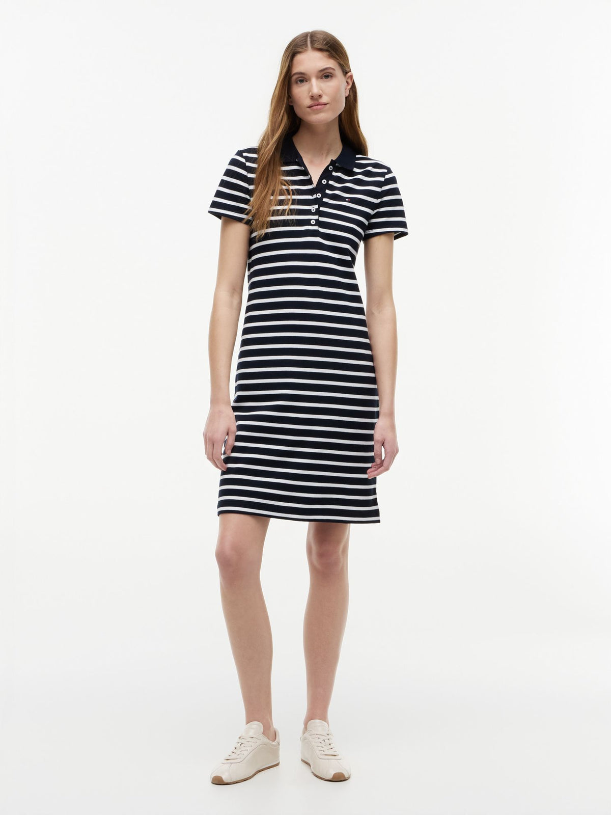 Tommy Hilfiger Striped Stretch Pique Polo Dress