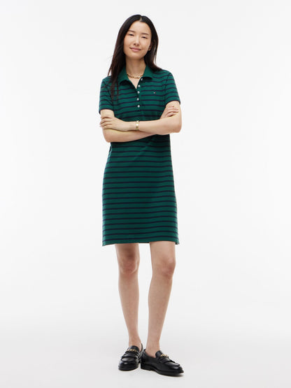 Tommy Hilfiger Striped Stretch Pique Polo Dress