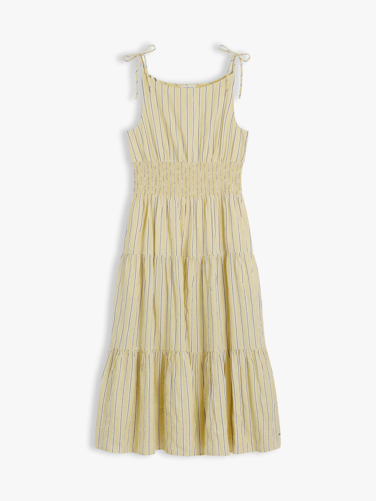 Tommy Hilfiger Tiered Seersucker Midi Dress