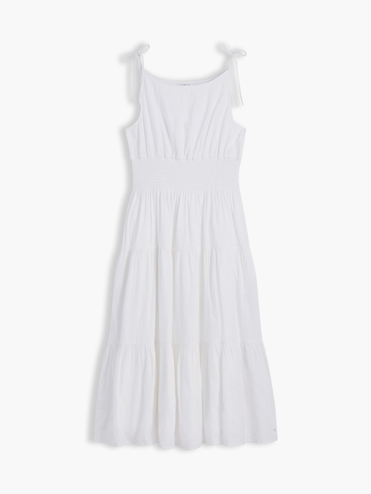 Tommy Hilfiger Tiered Seersucker Midi Dress
