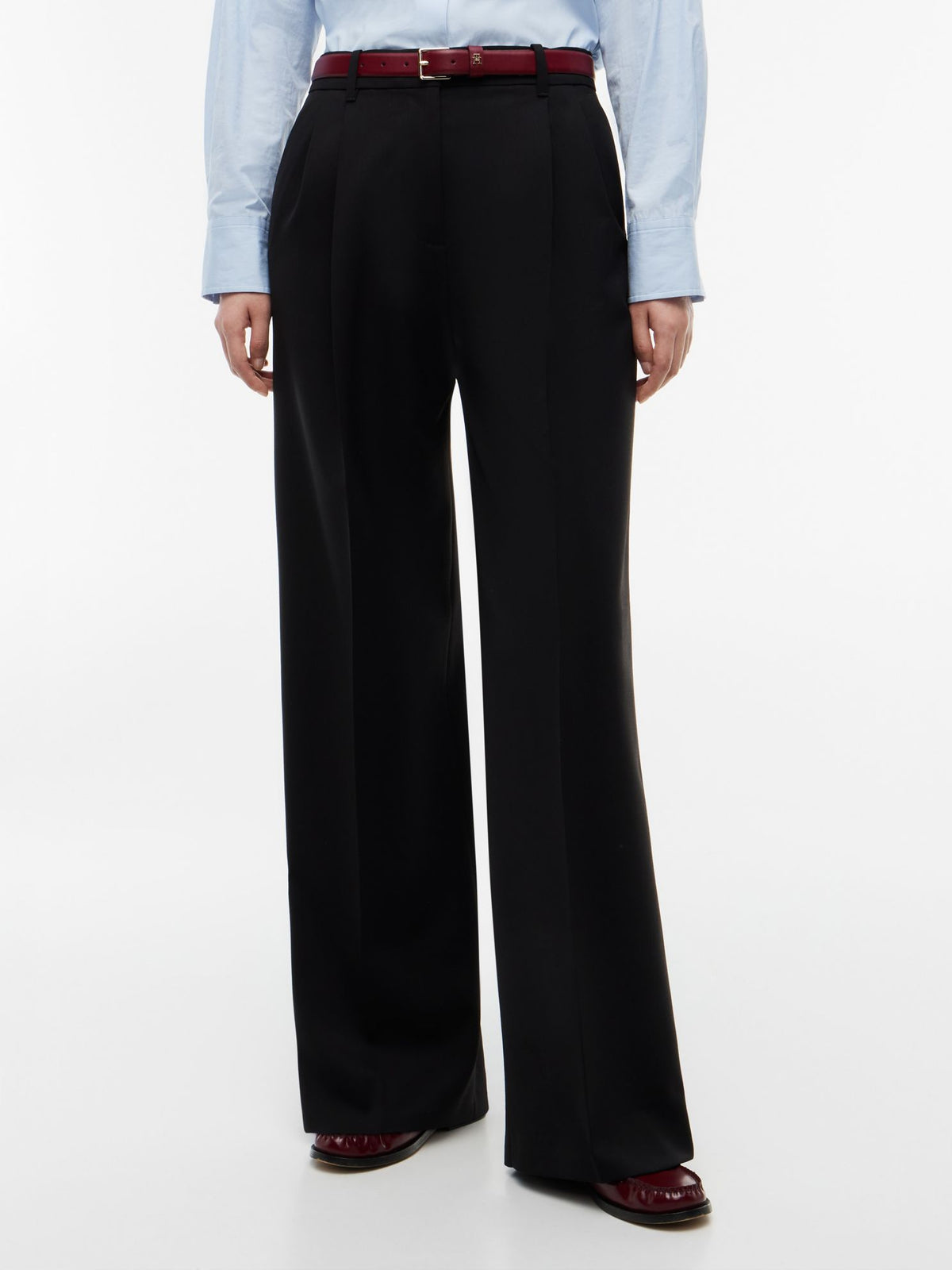 Tommy Hilfiger Wool-Blend Wide Leg Pant