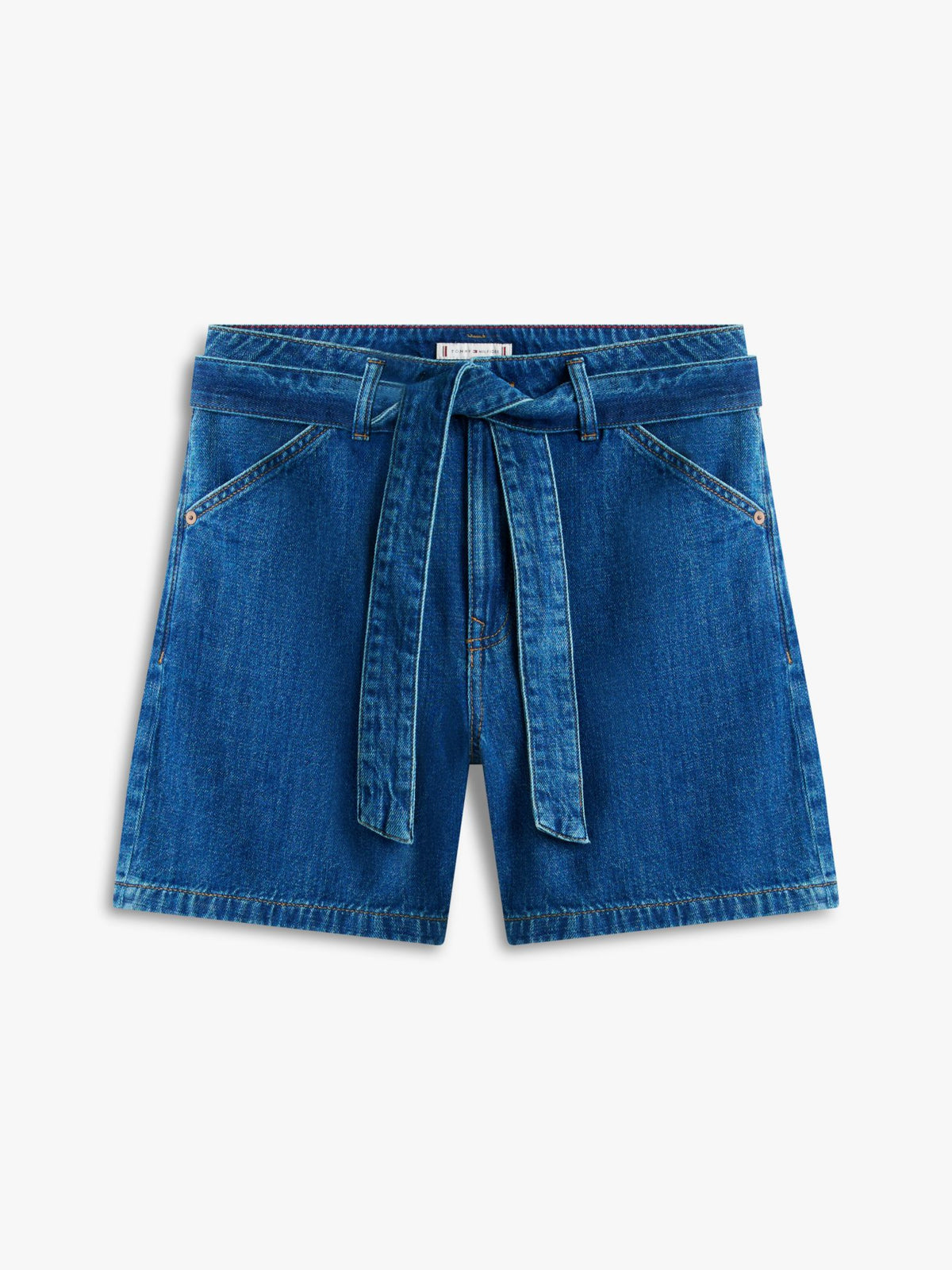 Tommy Hilfiger Belted High-Rise Denim Short