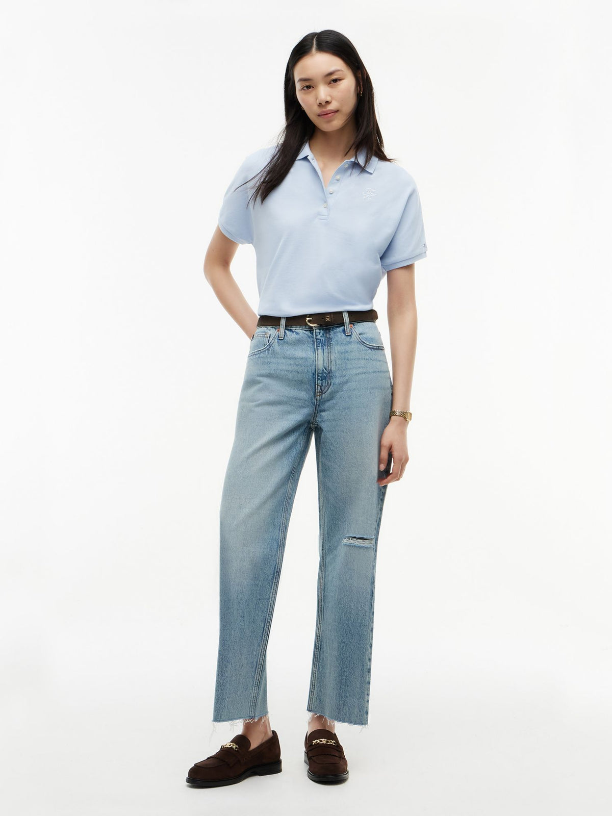 Tommy Hilfiger High-Rise Modern Wide Leg Jean