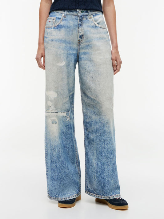 Tommy Hilfiger Tommy Jeans Distressed Wide Leg Jean