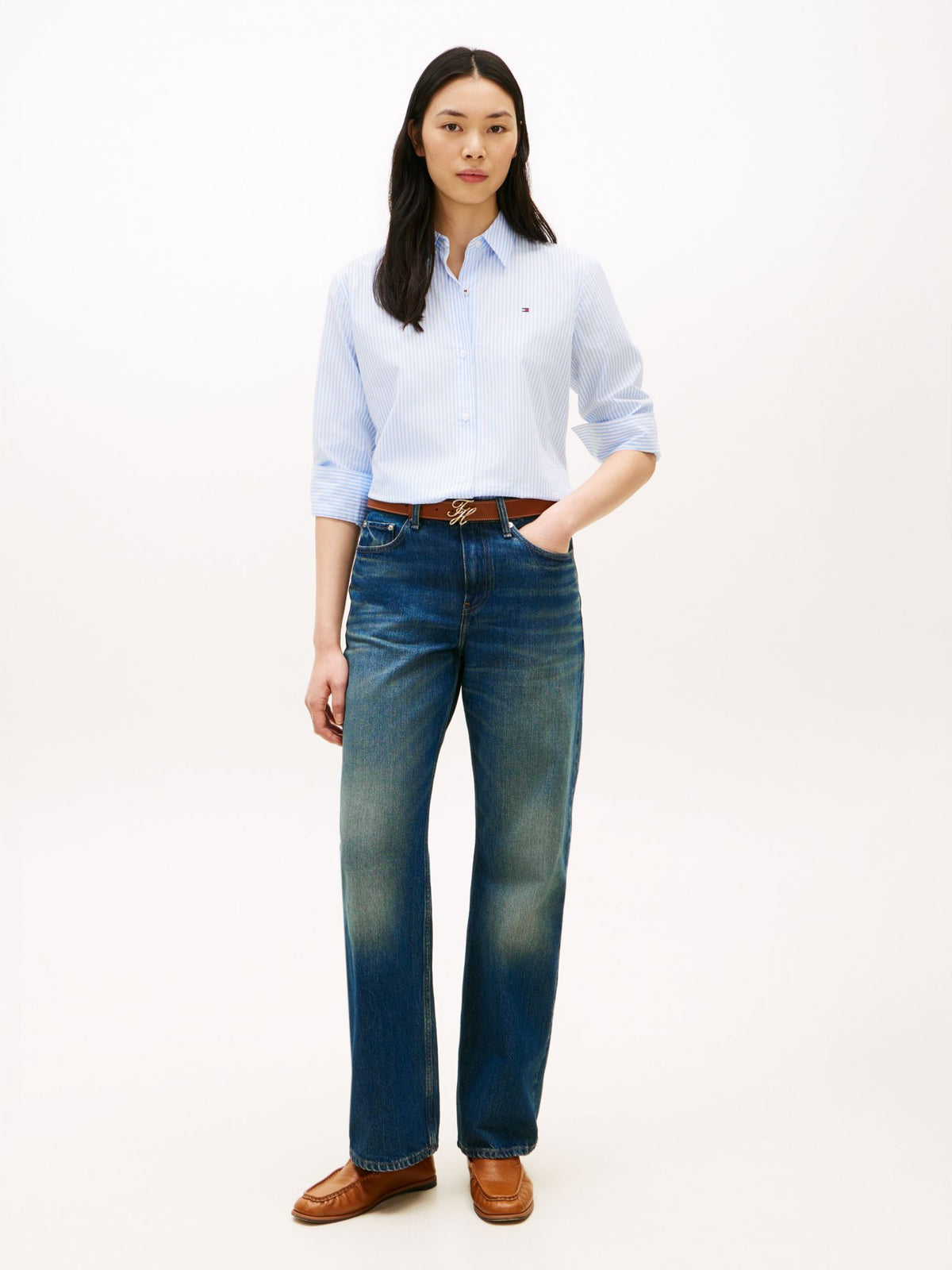 Tommy Hilfiger Mid-Rise Loose Straight Jean