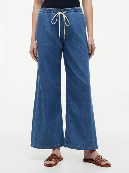 Tommy Hilfiger Mid-Rise Wide Leg Pull-On Jean