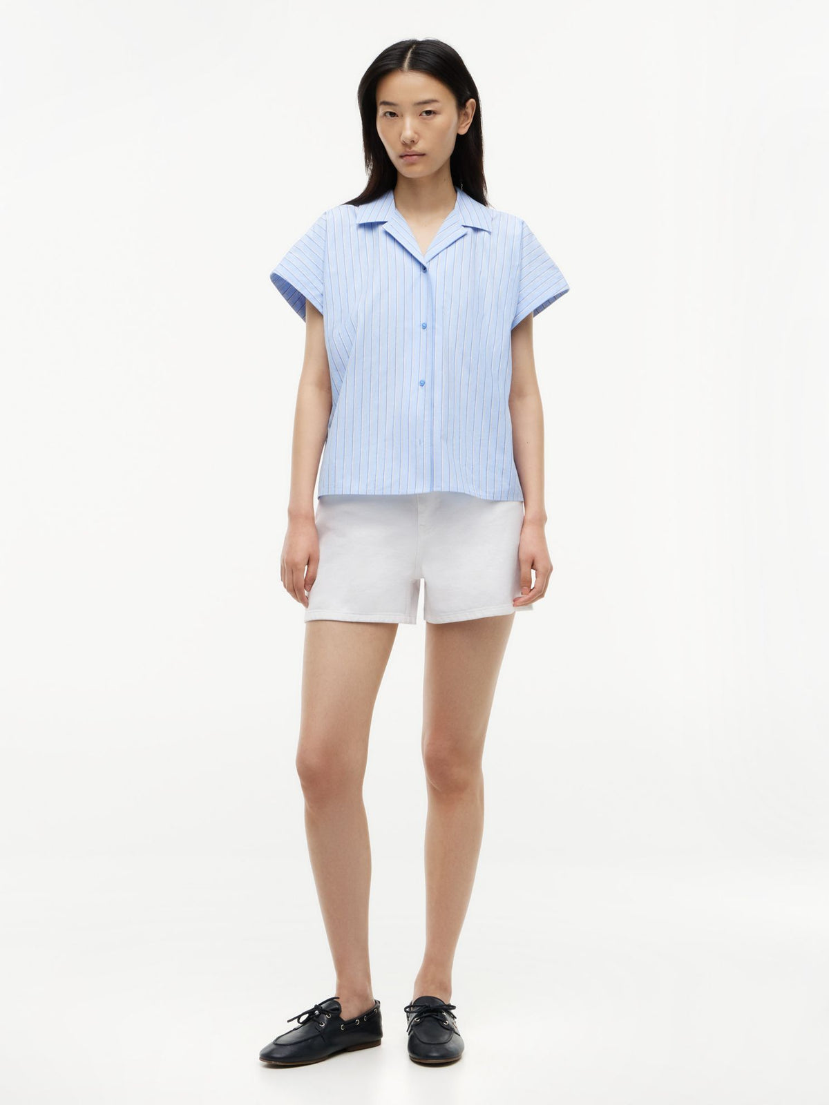 Tommy Hilfiger Striped Poplin Camp Shirt