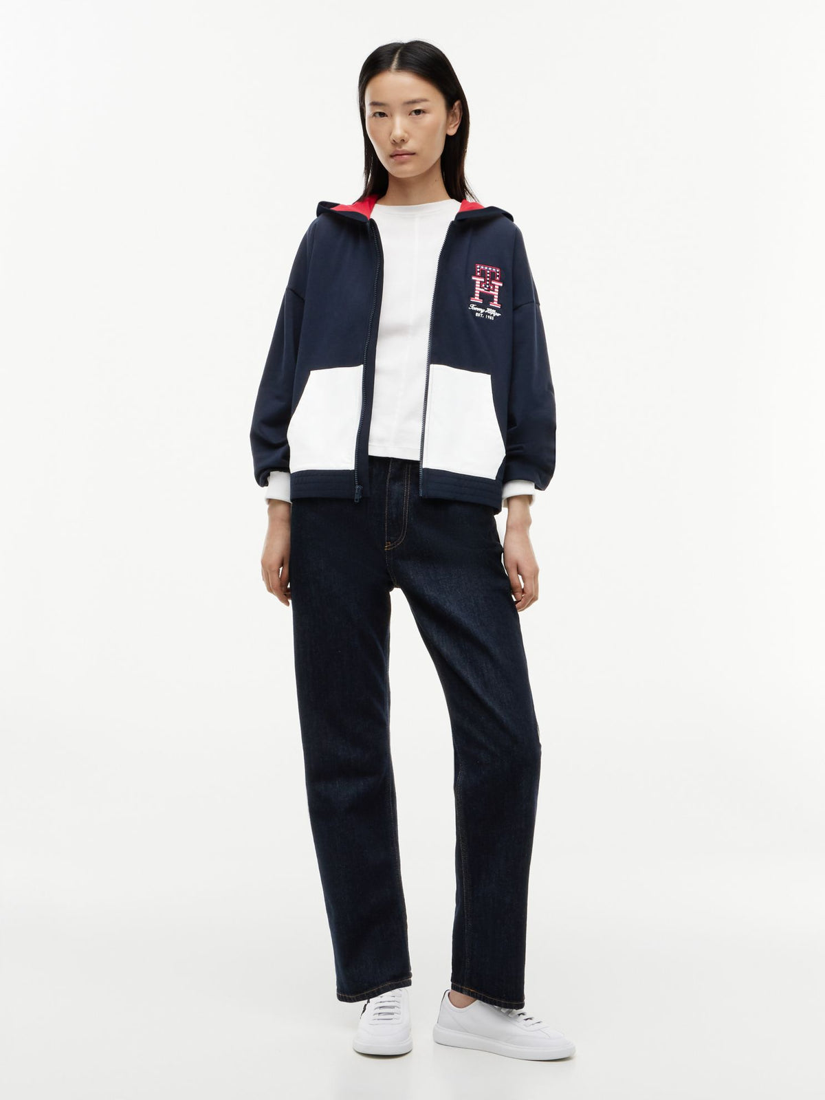 Tommy Hilfiger Stars & Stripes Colorblock Zip Hoodie