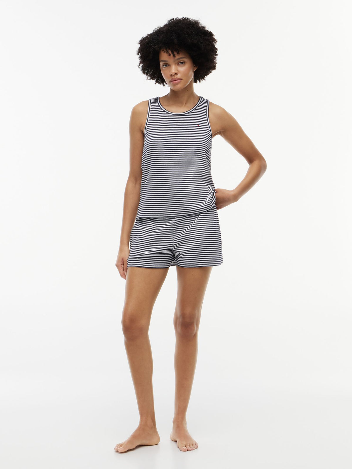 Tommy Hilfiger Striped Tank Top & Short Sleep Set