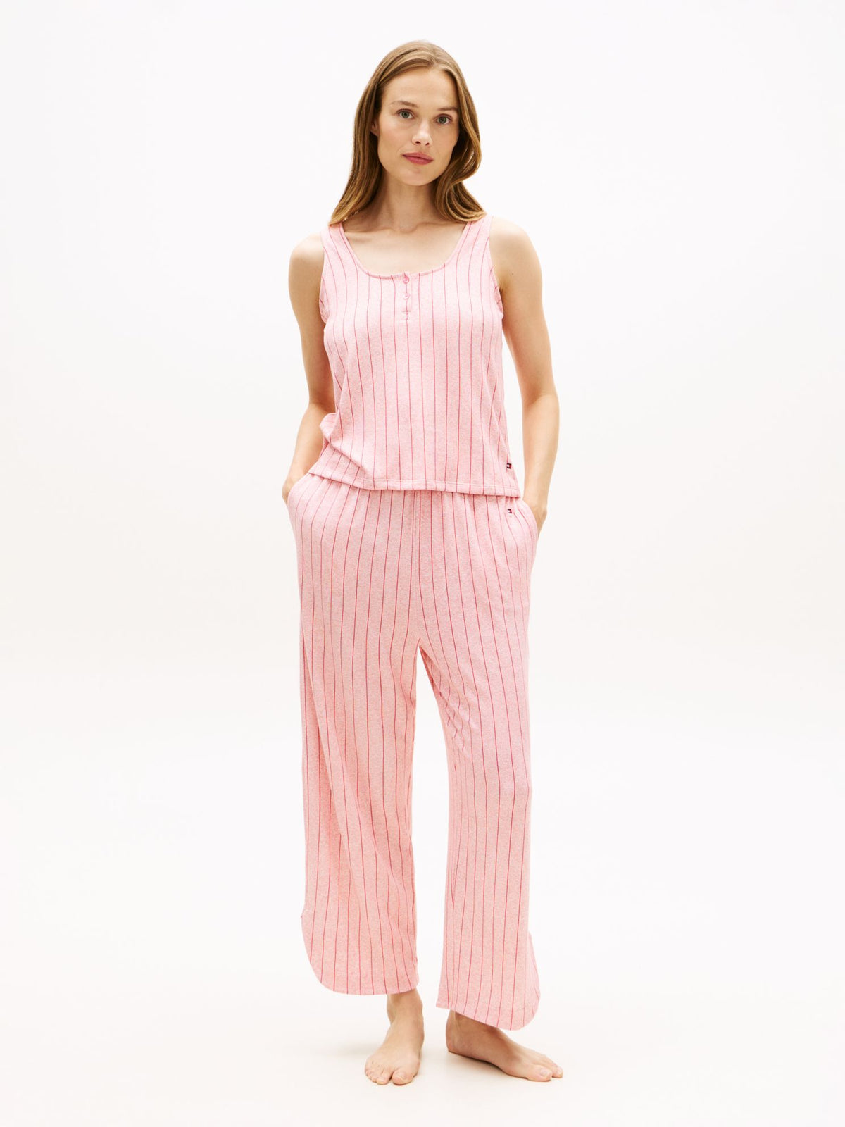 Tommy Hilfiger Cropped Tank Top & Pant Sleep Set