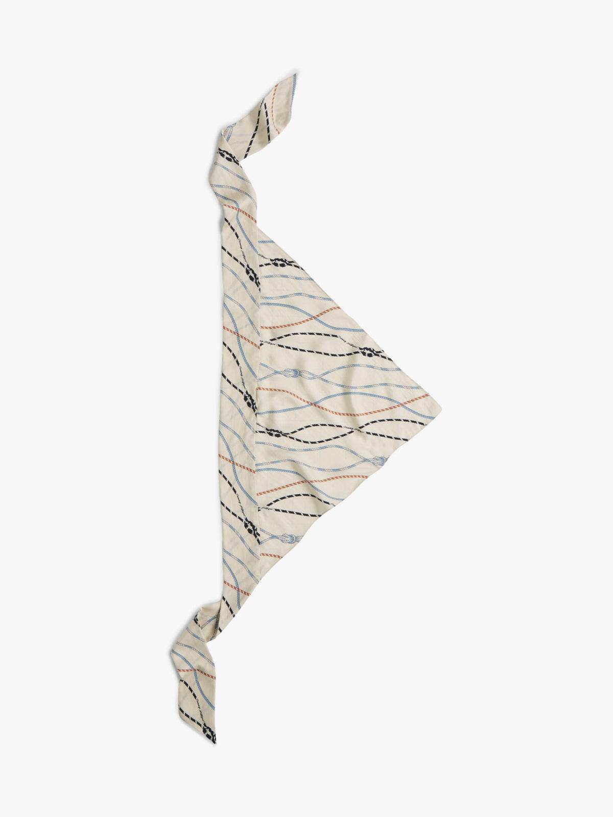 Tommy Hilfiger Nautical Rope Print Silk Scarf