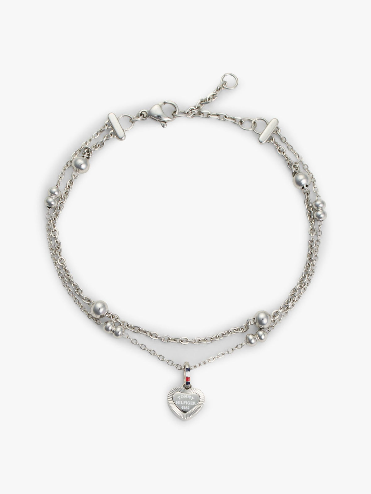 Tommy Hilfiger Heart Charm Double-Layered Bracelet