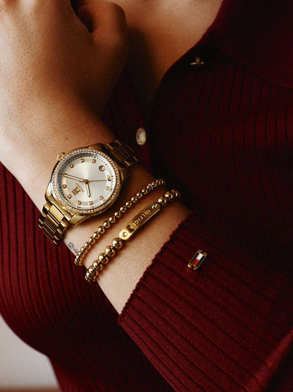 Tommy Hilfiger Stripe Metal Bead Bracelet