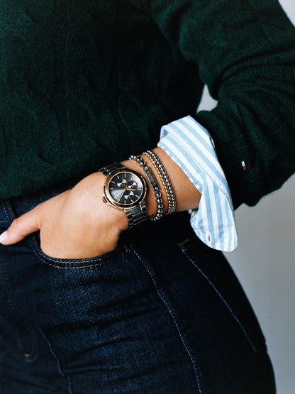 Tommy Hilfiger Stripe Metal Bead Bracelet