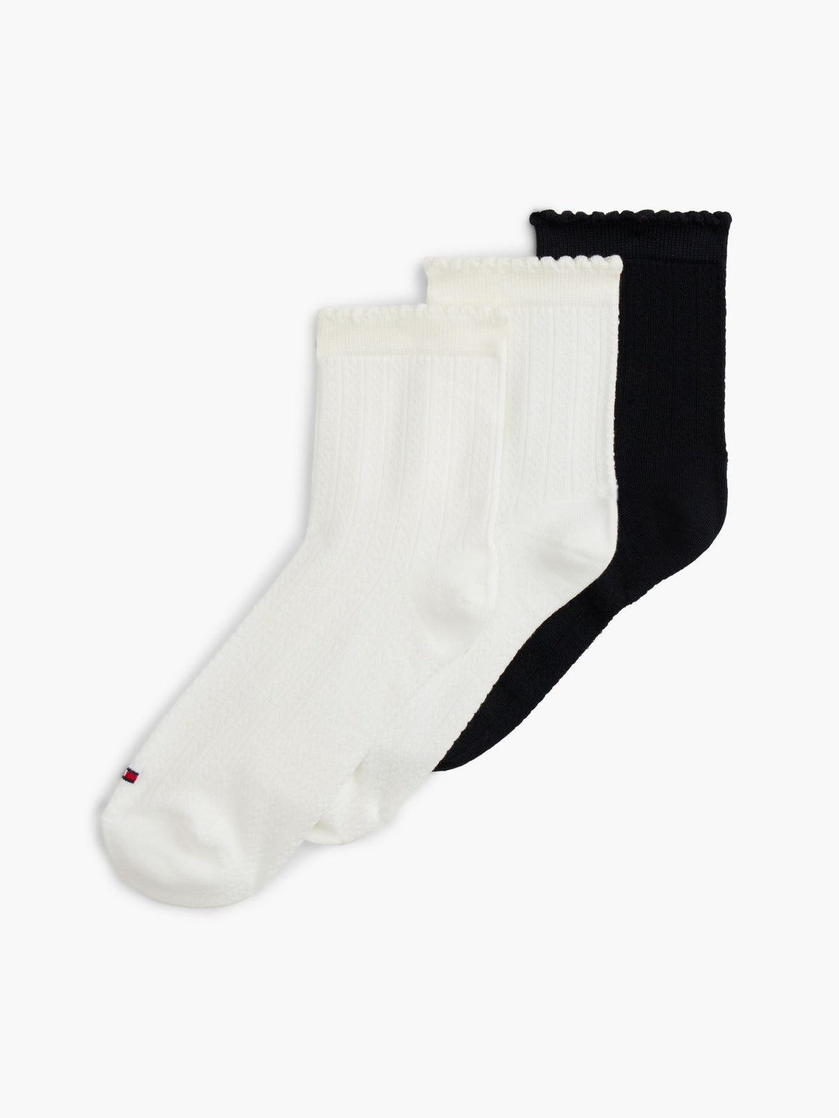 Tommy Hilfiger Pointelle Mini Trouser Sock 3-Pack