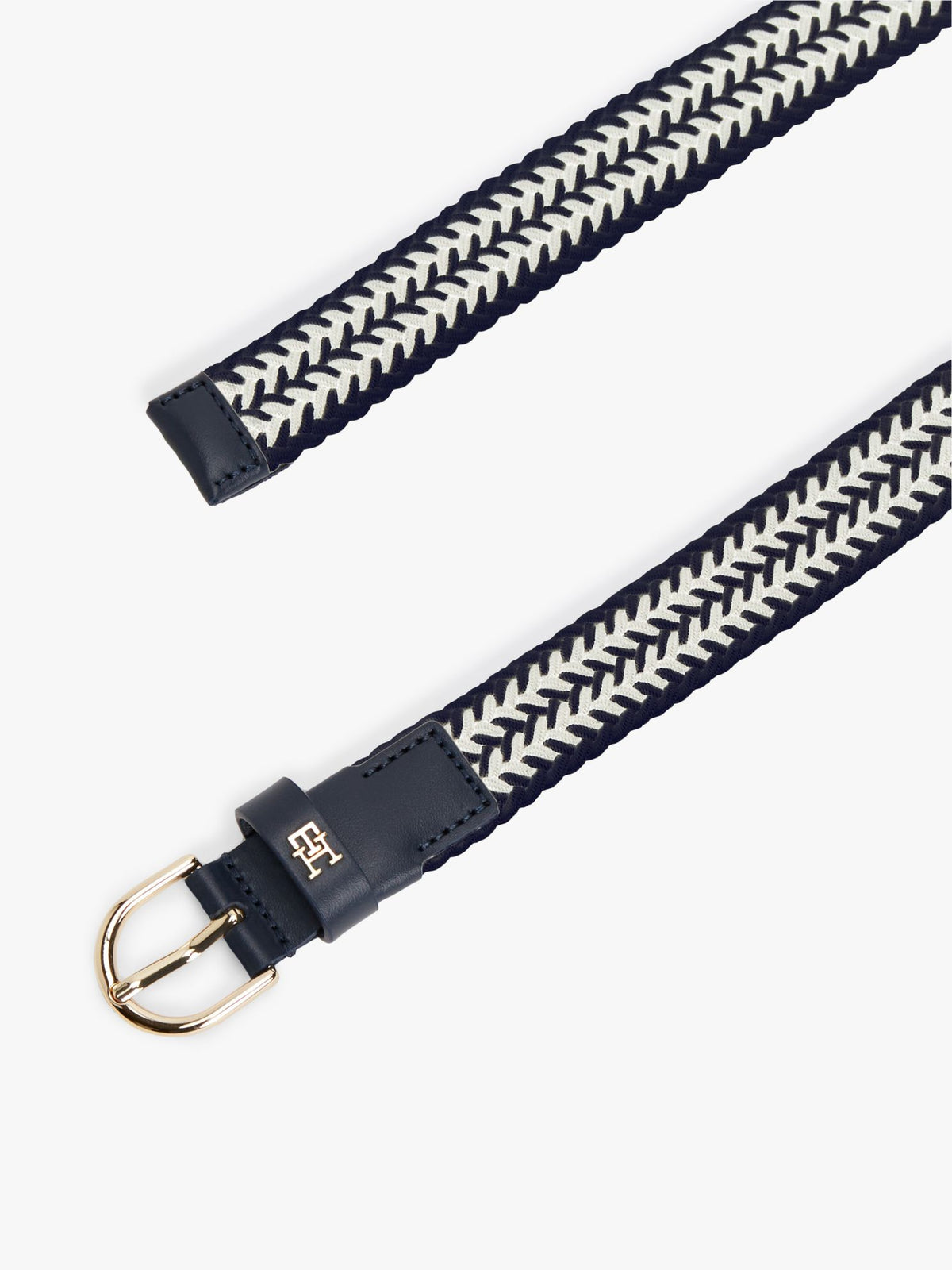 Tommy Hilfiger Rounded Buckle Woven Elastic Belt