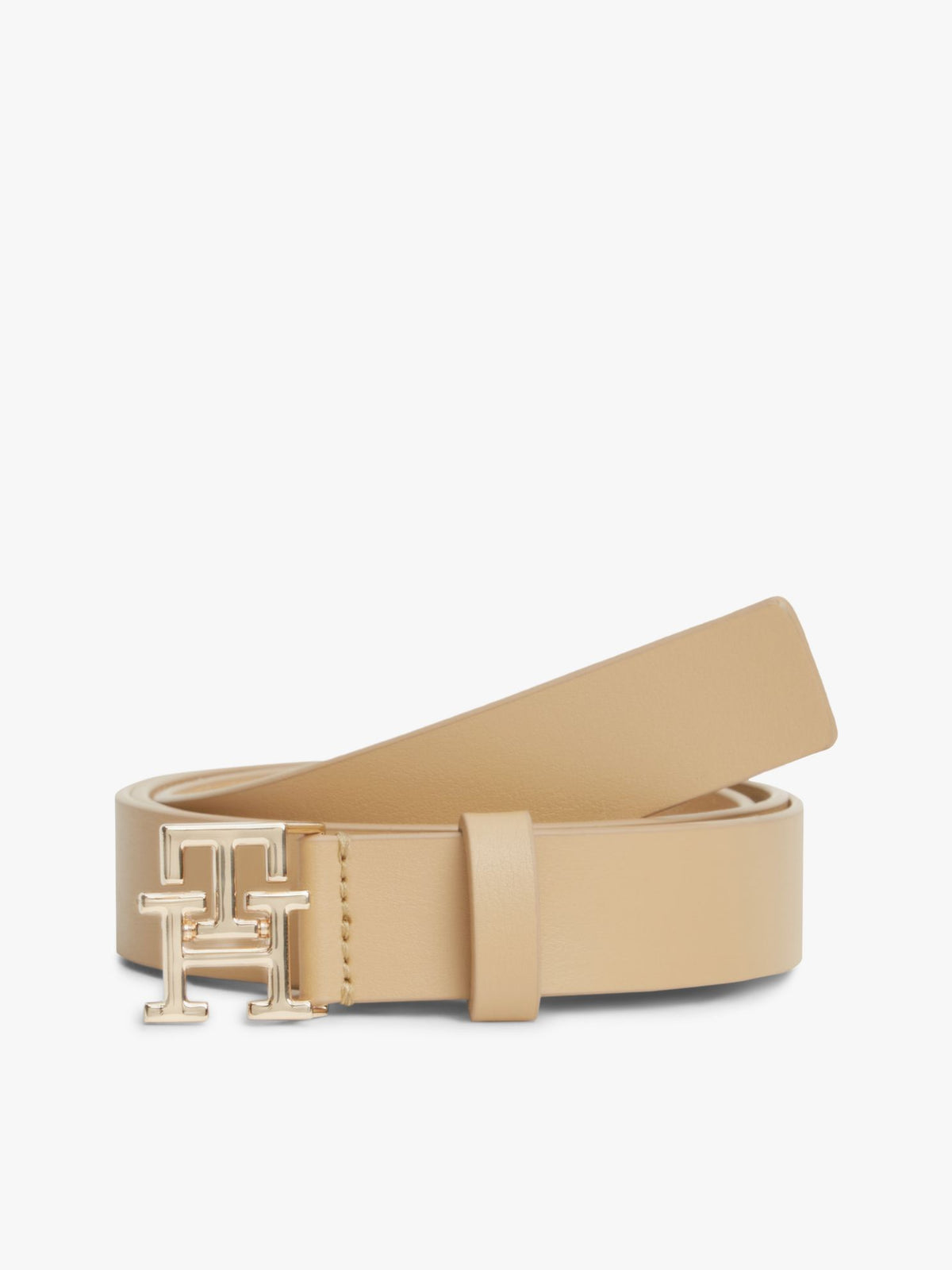 Tommy Hilfiger Monogram Buckle Leather Belt