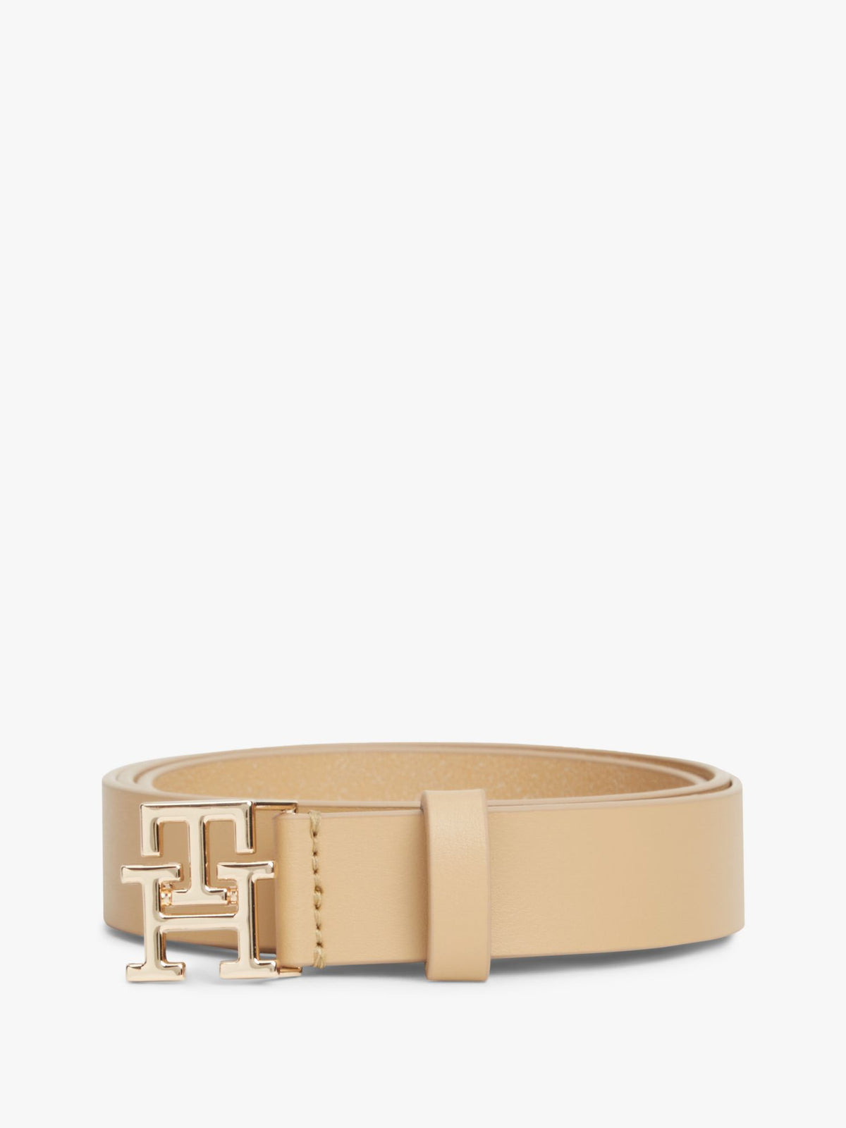 Tommy Hilfiger Monogram Buckle Leather Belt